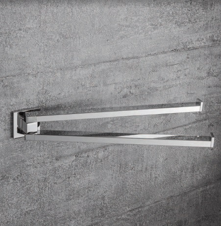 Полотенцедержатель COLOMBO DESIGN BASICQ B3712 двойной цвет хром B3712.CR