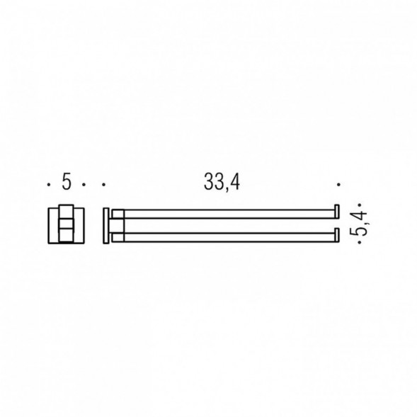 Полотенцедержатель COLOMBO DESIGN BASICQ B3712 двойной цвет хром B3712.CR