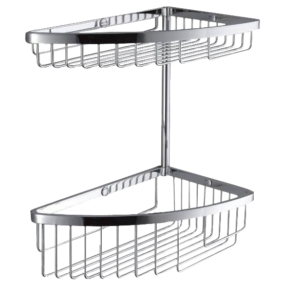 Полочка корзинка COLOMBO DESIGN ANGOLARI B9612 угловая двойная цвет хром B9612.CR