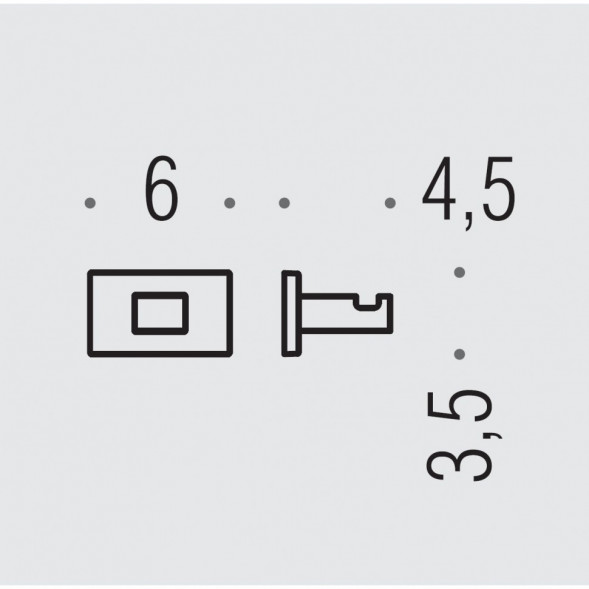 Крючок COLOMBO DESIGN LOOK LC27.GL одинарный цвет графит LC27.GL