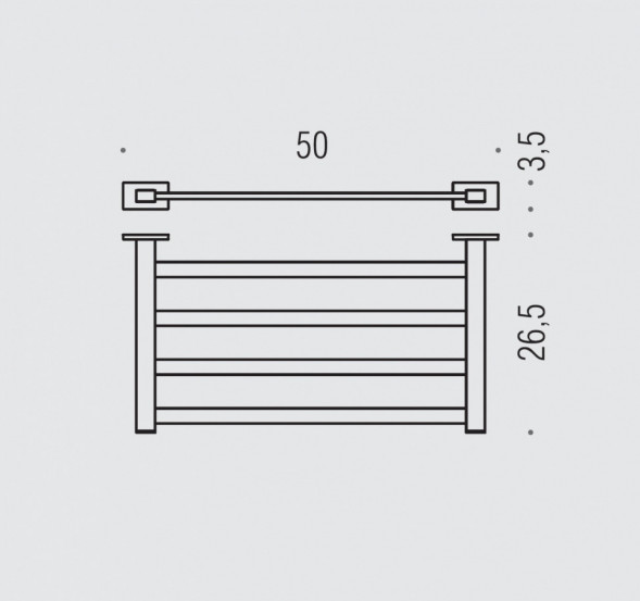 Полотенцедержатель COLOMBO DESIGN LOOK B1687 Полка цвет хром B1687.CR