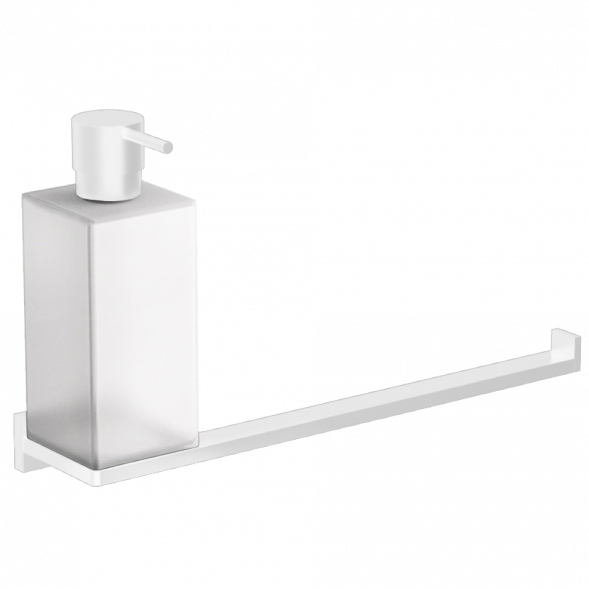 Полотенцедержатель с дозатором COLOMBO DESIGN LOOK B1674.BM настенный цвет белый матовый