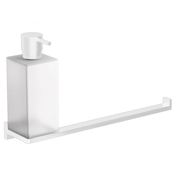 Полотенцедержатель с дозатором COLOMBO DESIGN LOOK B1674.BM настенный цвет белый матовый