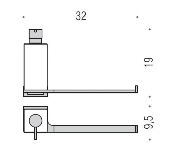 Полотенцедержатель с дозатором COLOMBO DESIGN LOOK B1674.BM настенный цвет белый матовый