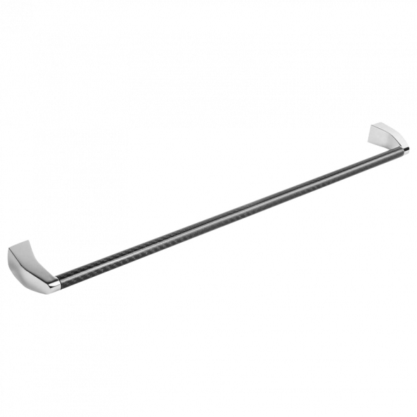 Полотенцедержатель COLOMBO DESIGN ROAD B8011.CR/CB широкий цвет хром-карбон B8011.CR/CB