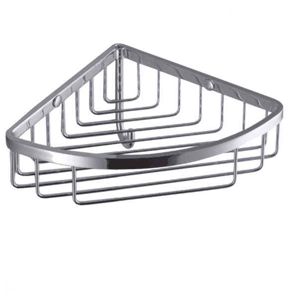 Полочка корзинка COLOMBO DESIGN ANGOLARI B9616 угловая одинарная с крючком цвет хром B9616.CR