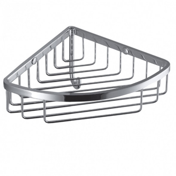 Полочка корзинка COLOMBO DESIGN ANGOLARI B9616 угловая одинарная с крючком цвет хром B9616.CR