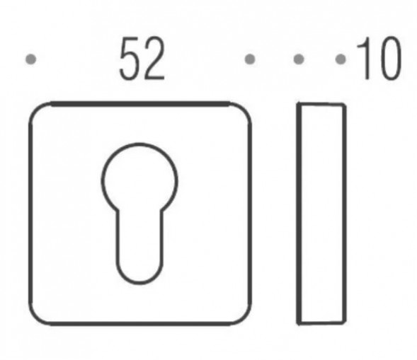 Накладка под цилиндр Colombo Rosetta PT13 хром матовый PT13.CM