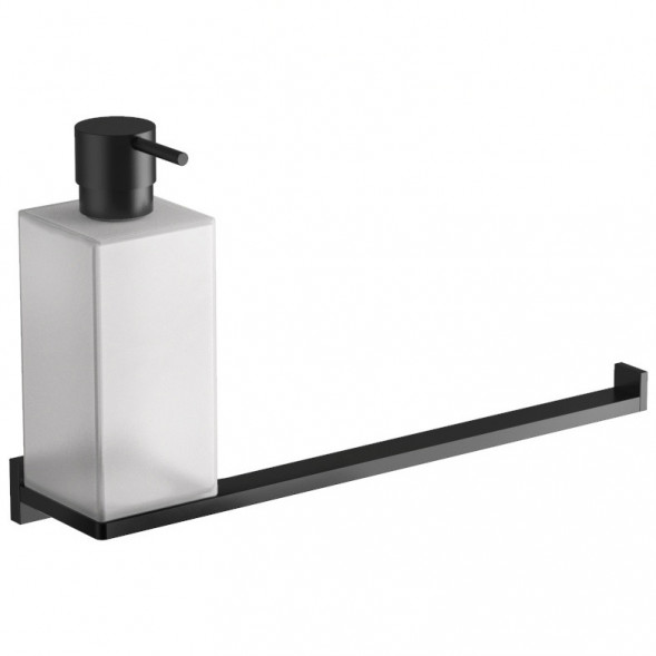 Полотенцедержатель с дозатором COLOMBO DESIGN LOOK B1674.NM настенный цвет черный матовый B1674.NM