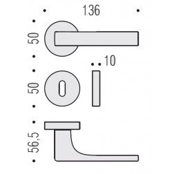 Дверная ручка Colombo ROBOCINQUE ID61R хром матовый