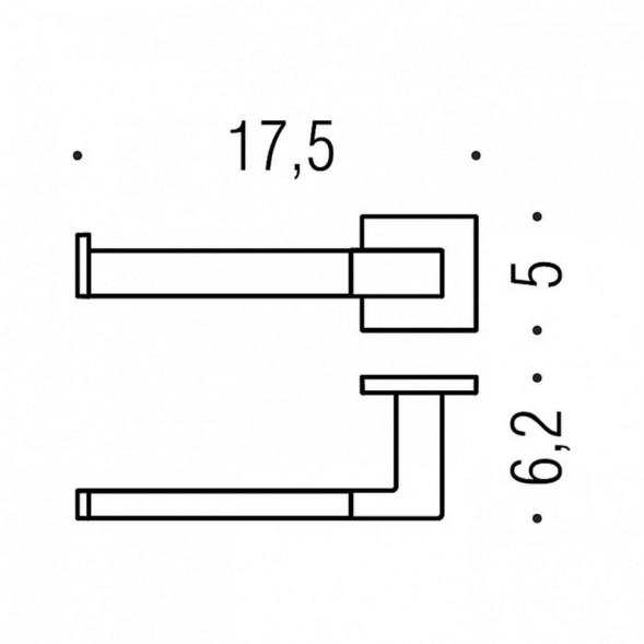 Держатель туалетной бумаги COLOMBO DESIGN BASICQ B3708SX без крышки левый цвет черный матовый B3708S.NM