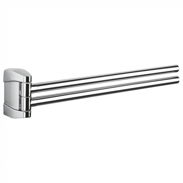 Полотенцедержатель COLOMBO DESIGN ROAD B8012.CR/CB двойной цвет хром-карбон B8012.CR/CB