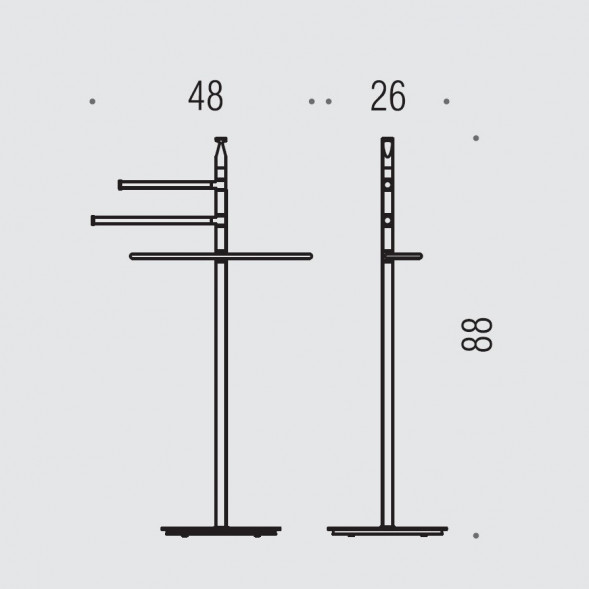 Стойка COLOMBO DESIGN PLANETS B9803 с полотенцедержателем тройным цвет хром B9803.CR