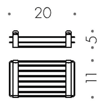 Полочка корзинка COLOMBO DESIGN ANGOLARI B9631 одинарная цвет хром B9631.CR