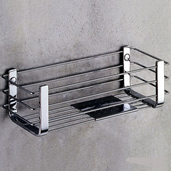 Полочка корзинка COLOMBO DESIGN ANGOLARI B9632 одинарная с металлической полочкой цвет хром B9632.CR