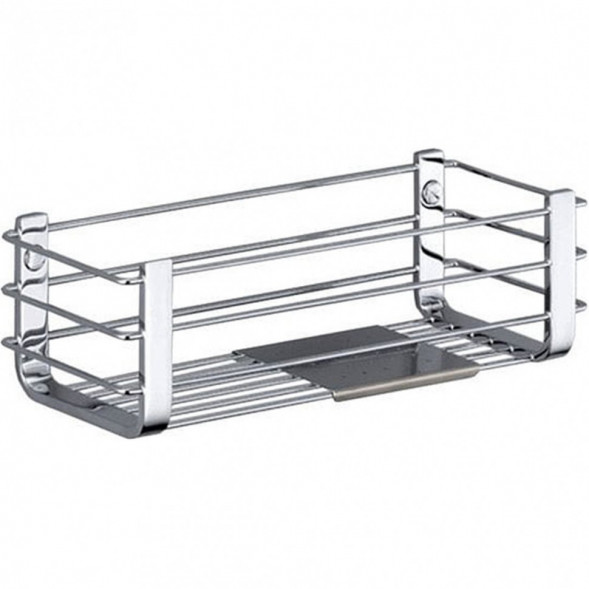 Полочка корзинка COLOMBO DESIGN ANGOLARI B9632 одинарная с металлической полочкой цвет хром B9632.CR