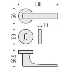 Дверная ручка Colombo ROBOCINQUE ID61RSB белый матовый
