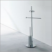 Стойка COLOMBO DESIGN PLANETS B9813 напольная с полотенцедержателем с мыльницей с держателем туалетной бумаги и с ершиком цвет хром B9813.CR