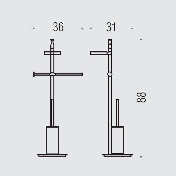 Стойка COLOMBO DESIGN PLANETS B9813 напольная с полотенцедержателем с мыльницей с держателем туалетной бумаги и с ершиком цвет хром B9813.CR