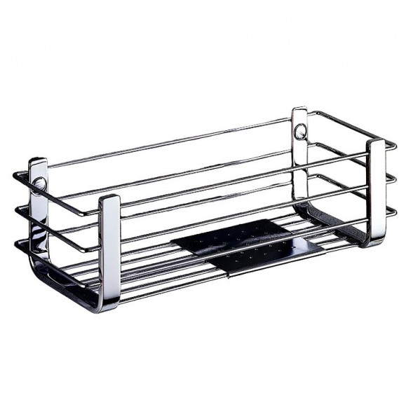 Полочка корзинка COLOMBO DESIGN ANGOLARI B9632.HPS1 одинарная с металлической полочкой цвет нержавеющая сталь
