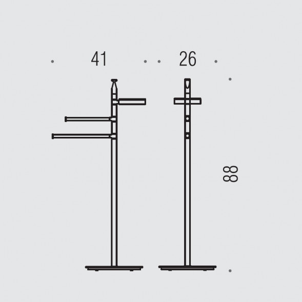 Стойка COLOMBO DESIGN PLANETS B9814 напольная с полотенцедержателем с мыльницей цвет хром B9814.CR