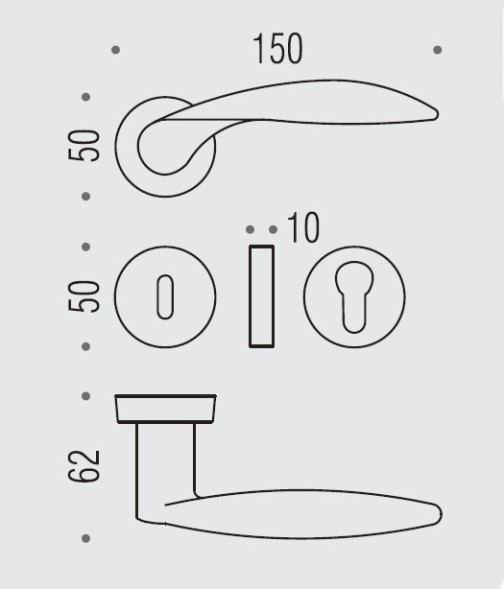 Дверная ручка Colombo WING DB31R золото DB31R.OL