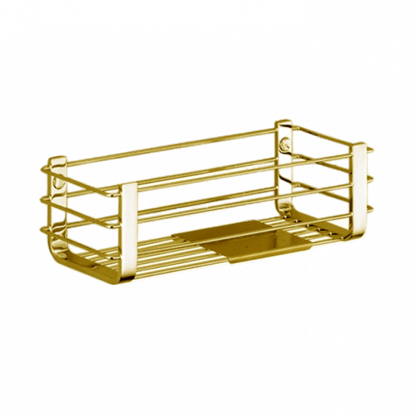Полочка корзинка COLOMBO DESIGN ANGOLARI B9632.OM одинарная цвет золото матовое
