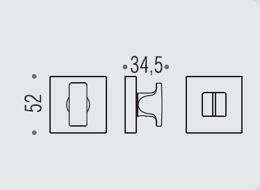 Фиксатор сантехнический Colombo Rosetta MM29 BZG черный матовый MM29BZG.NM