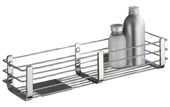 Полочка корзинка COLOMBO DESIGN ANGOLARI B9633 одинарная с металлической полочкой цвет хром B9633.CR