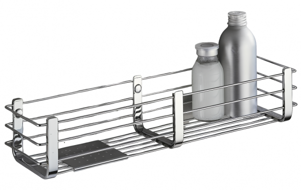 Полочка корзинка COLOMBO DESIGN ANGOLARI B9633 одинарная с металлической полочкой цвет хром B9633.CR