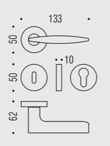 Дверная ручка Colombo GAIA GR11R хром матовый