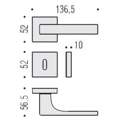 Дверная ручка Colombo ROBOCINQUE S ID71R хром ID71R.CR