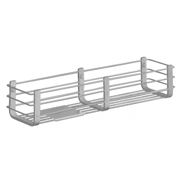 Полочка корзинка COLOMBO DESIGN ANGOLARI B9633.HPS1 одинарная с металлической полочкой цвет нержавеющая сталь