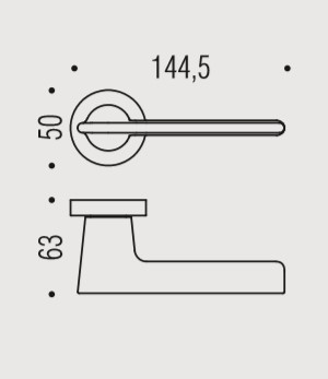 Дверная ручка Colombo Alato JP11 RSB.GM графит матовый