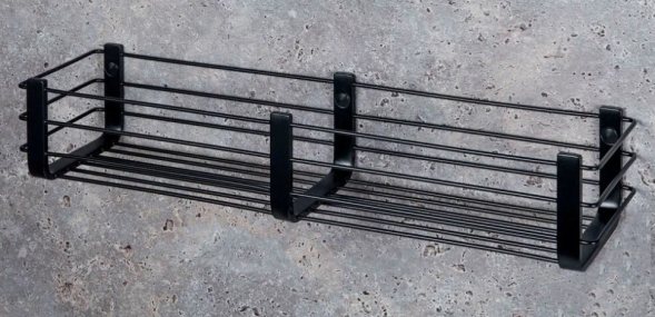 Полочка корзинка COLOMBO DESIGN ANGOLARI B9633.NM одинарная цвет черный матовый