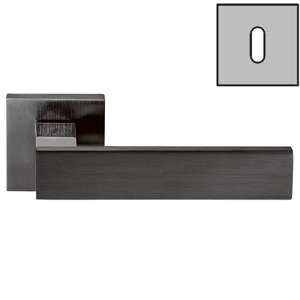 Дверная ручка Colombo ALBAL C91R графит / графит матовый LC91R.GL/GM