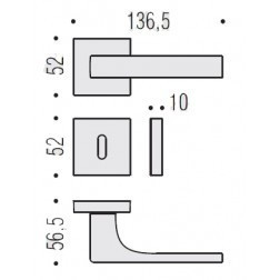 Дверная ручка Colombo ROBOCINQUE S ID71RSB белый матовый