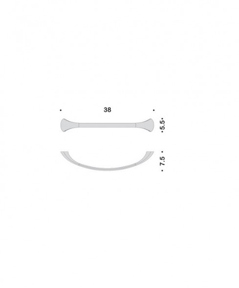 Полотенцедержатель COLOMBO DESIGN LINK B2409 широкий цвет хром B2409.CR