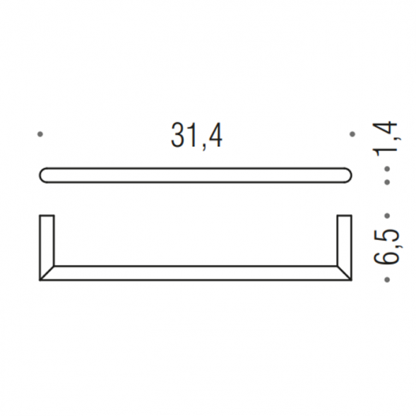 Полотенцедержатель COLOMBO DESIGN MINI B4009.NM широкий цвет черный матовый B4009.NM