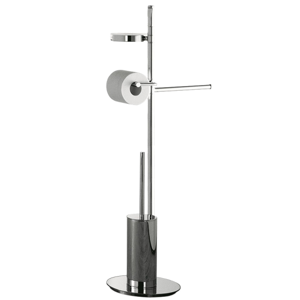 Стойка COLOMBO DESIGN PLANETS B9833 напольная с полотенцедержателем с мыльницей с держателем туалетной бумаги и с ершиком цвет хром B9833.CR