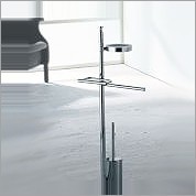 Стойка COLOMBO DESIGN PLANETS B9833 напольная с полотенцедержателем с мыльницей с держателем туалетной бумаги и с ершиком цвет хром B9833.CR