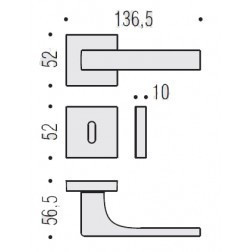 Дверная ручка Colombo ROBOCINQUE S ID71RSB графит матовый