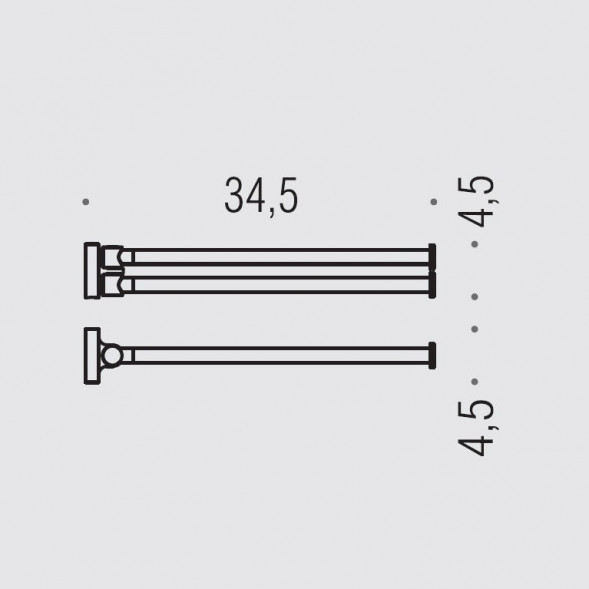 Полотенцедержатель COLOMBO DESIGN PLUS W4913.VM двойной цвет винтаж матовый  W4913.VM