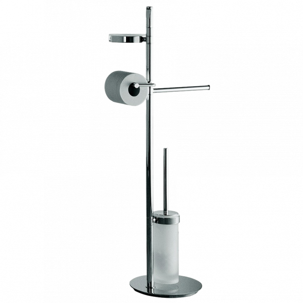 Стойка COLOMBO DESIGN PLANETS B9843 напольная с полотенцедержателем с мыльницей с держателем туалетной бумаги и с ершиком цвет хром B9843.CR