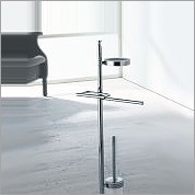 Стойка COLOMBO DESIGN PLANETS B9843 напольная с полотенцедержателем с мыльницей с держателем туалетной бумаги и с ершиком цвет хром B9843.CR