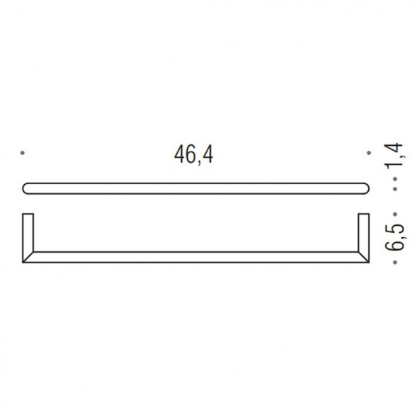 Полотенцедержатель COLOMBO DESIGN MINI B4010 широкий цвет хром B4010.CR