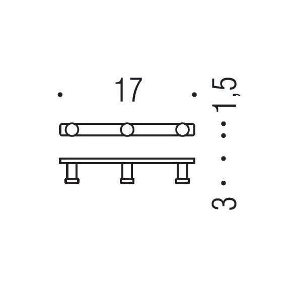 Крючок COLOMBO DESIGN TIME W4257 тройной цвет хром W4257.CR