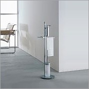 Стойка COLOMBO DESIGN PLANETS B9849 напольная с полотенцедержателем с дозатором с держателем туалетной бумаги и с ершиком цвет хром B9849.CR