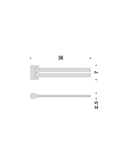 Полотенцедержатель COLOMBO DESIGN LINK B2413 двойной цвет хром B2413.CR