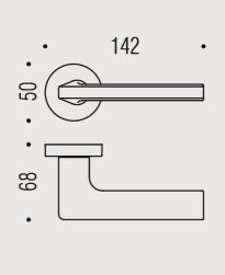 Дверная ручка Colombo GIRA JM11RSB винтаж